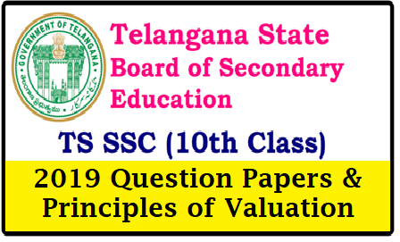 TS SSC Class 10th Previous Year Question Papers 2019