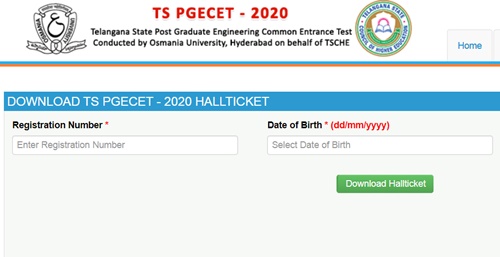  TS PGECET Hall Ticket 2020 Download