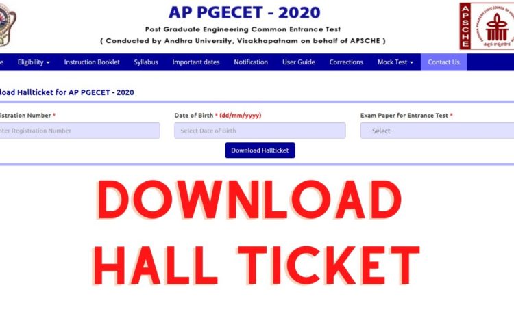  AP PGECET Admit card 2020 released Download Here @ mannaresults.in