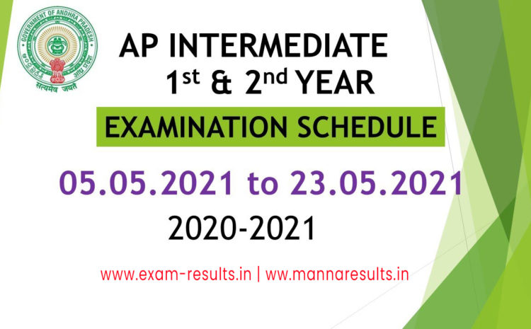  AP Inter Exam Time Table 2021