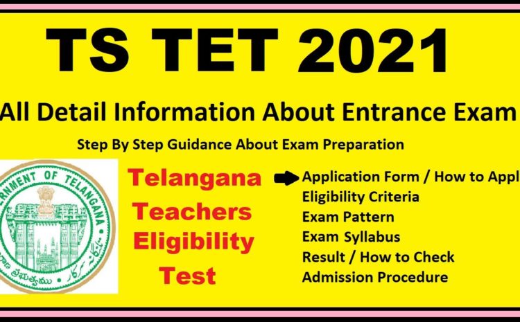 TS TET 2021 Job Notification