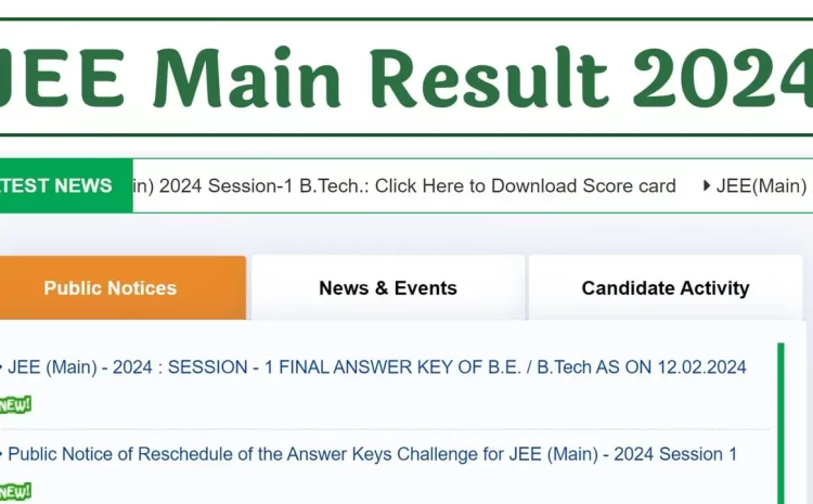 JEE Mains Results 2024