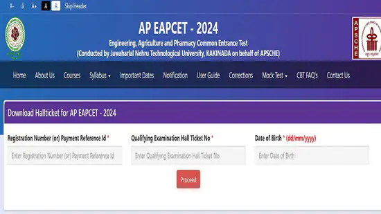  AP EAMCET 2024 Hall Ticket Download Here